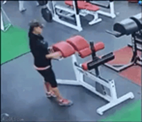 Hilarious Gym Newbie Work Out Mishap GIF