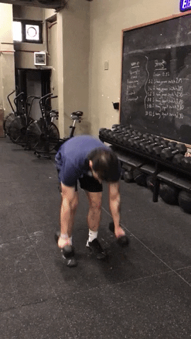 Gym Enthusiast Up Down Deadlift Form GIF