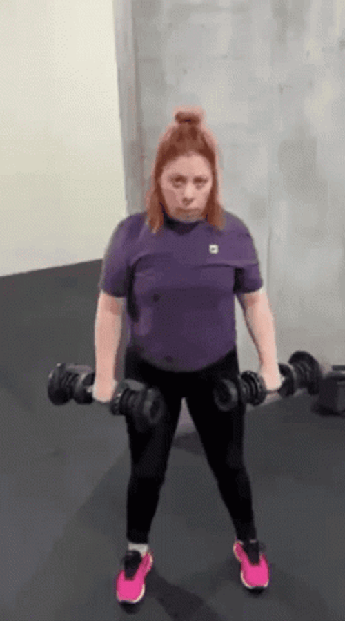 Gym Time Lady Funny Facial Expression GIF