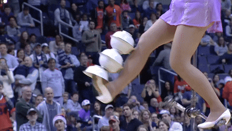 Gymnast Balance Bowls On Head GIF