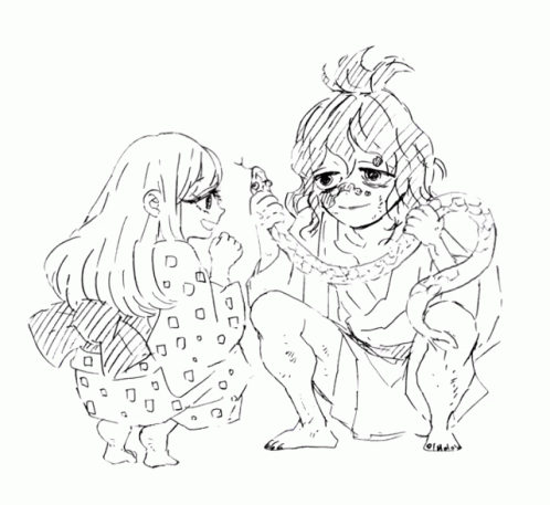 Gyutaro Black In White Sketches GIF