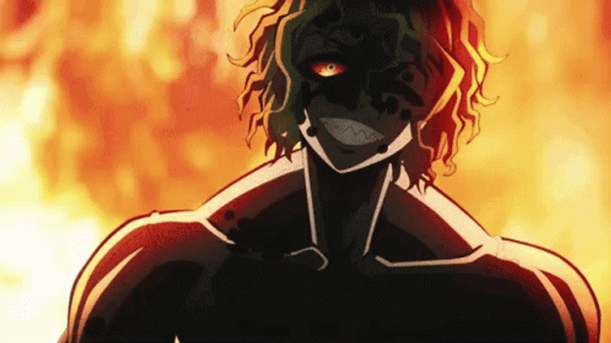 Gyutaro Demon Slayer On Fire GIF
