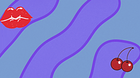 Ha Cherry Lips Purple GIF