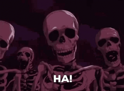 Ha Creepy Skeleton Stare GIF