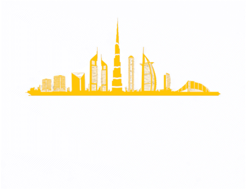 Habibi Come to Dubai Logo with Skyline