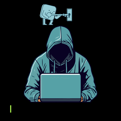 Hacker Cartoon Saying I Can Hack Anything
