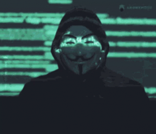Hacker Im In Anonymous Wearing Fawkes Mask GIF