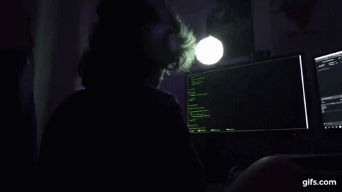 Hacker Screen Man Typing Coding GIF
