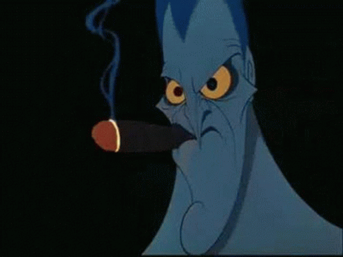 Hades Smoking Tobacco Angry Pissed Fire GIF