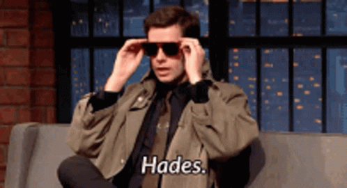 Hades Sunglasses Funny John Mulaney GIF