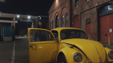 Hailee Steinfeld Car Bumblebee GIF