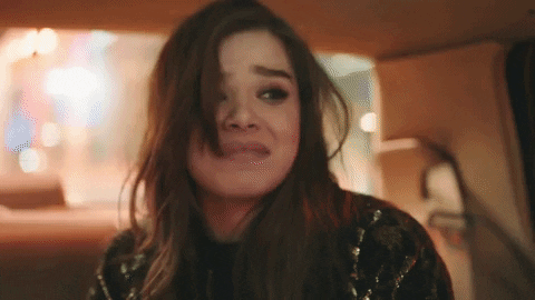 Hailee Steinfeld Crying In The Car GIF