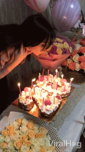 Hair On Fire On Birthday Candle GIF
