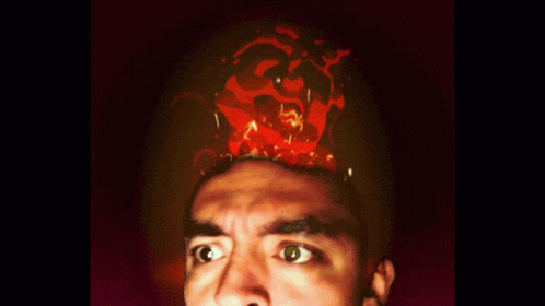 Head Burning Hair On Fire GIF