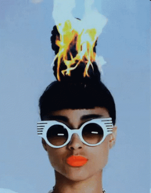 Hair On Fire Like A Boss GIF