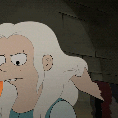 Hair Pull Bean Princess GIF