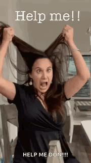 Hair Pull Help Me GIF