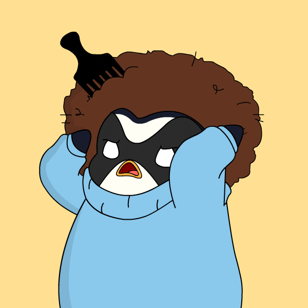 Hair Pulling Stressed Scream Penguin GIF