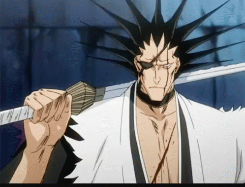 Hair Spread Zaraki Kenpachi GIF