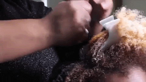Hair Styling Curly Long Hair GIF