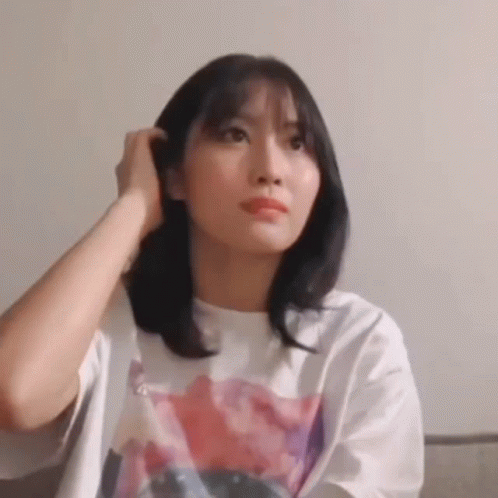 Hair Tuck Twice Momo Kpop GIF