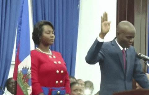 Haitian President Jovenel Mose Oath GIF