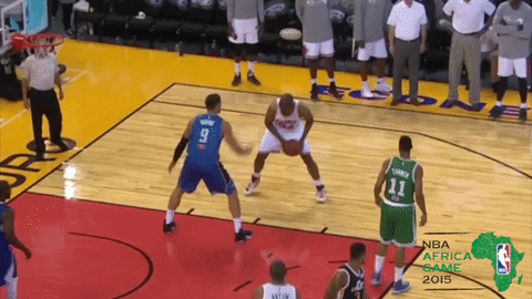Hakeem Olajuwon Shooting The Ball GIF