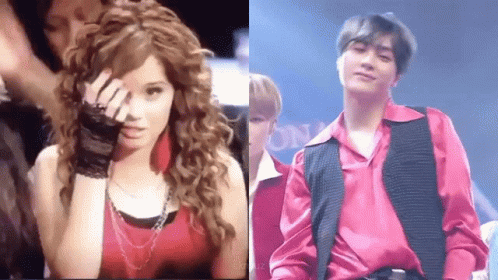Haknyeon Debby Ryan GIF