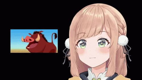 Hakuna Matata Pumbaa Anime Girl Mash Up GIF