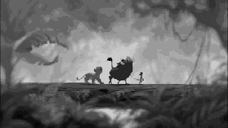 Hakuna Matata Lion King Characters Strolling GIF