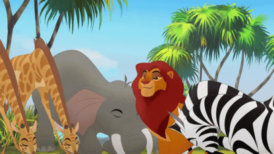 Hakuna Matata Simba Strolling Lion King GIF