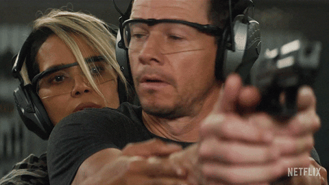 Halle Berry Assisting On Fire Range GIF