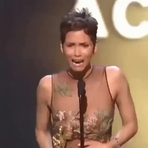 Halle Berry Happy Tears GIF