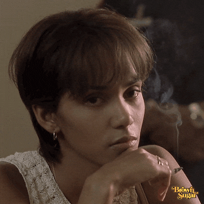 Halle Berry Staring And Smoking GIF