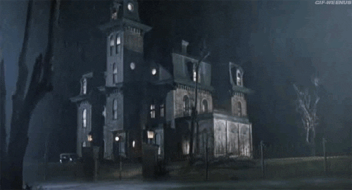 Halloween Addams Family House GIF