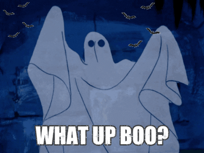 Halloween Ghost What's Up Boo GIF