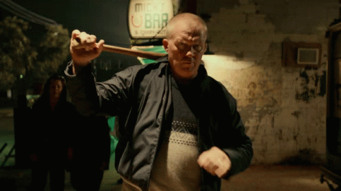 Halloween Kills Anthony Michael Hall Wielding Bat GIF