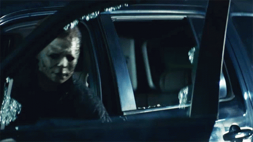 Halloween Kills Michael Myers Emerging From Car GIF