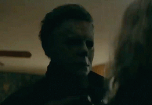 Halloween Kills Michael Myers Head Tilting GIF