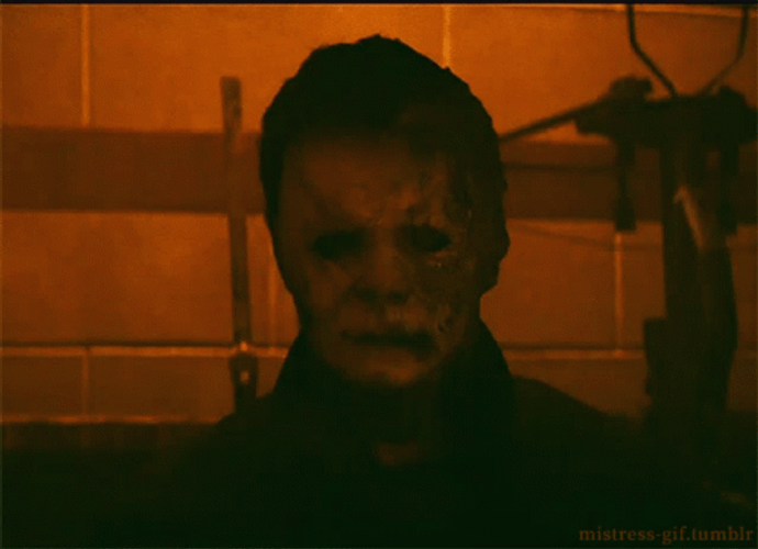 Halloween Kills Michael Myers Creeping In Darkness GIF