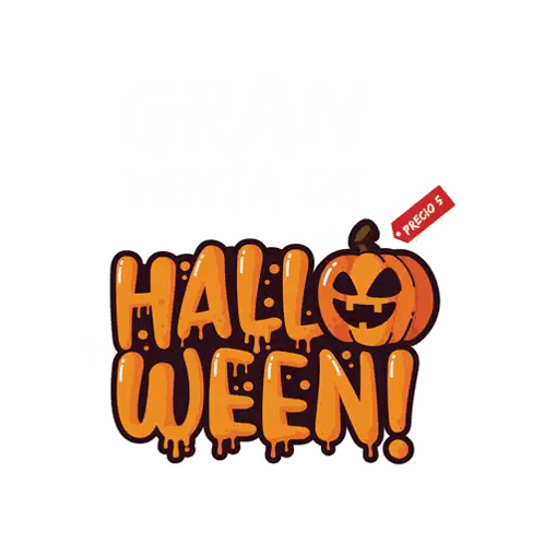 Halloween Sign With Pumpkin and Price Tag