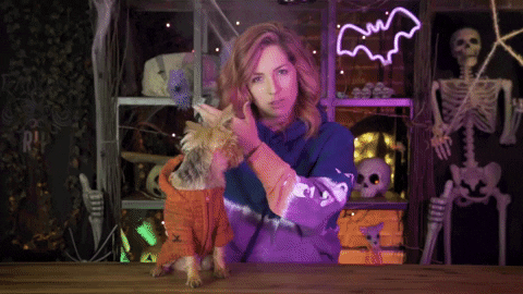 Halloween Skeleton Transition Meme GIF