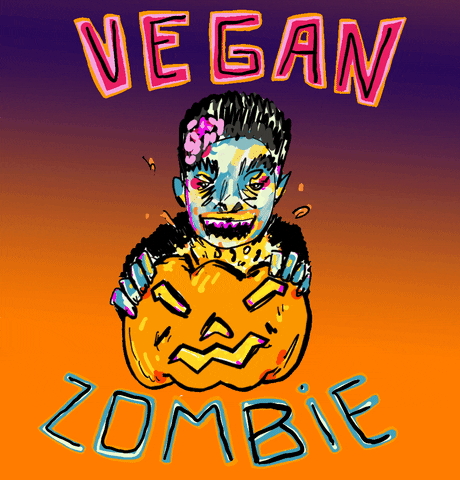 Halloween Vegan Zombie GIF