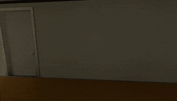 Hallway With Desk And Chair GIF