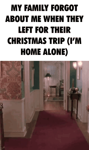 Hallway With Red Carpet Saying My Family Forgot About Me