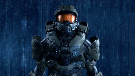 Halo 4 Master Chief Falling Rocks GIF
