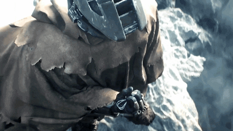 Halo 4 Master Chief Looking Up GIF