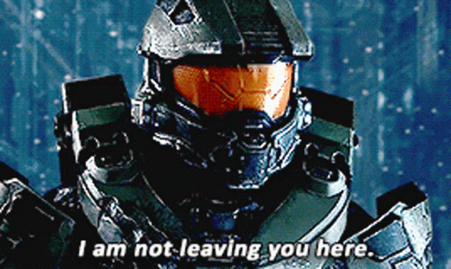 Halo 4 Master Chief Not Leaving GIF