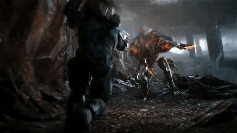 Halo 4 Master Chief Shooting GIF