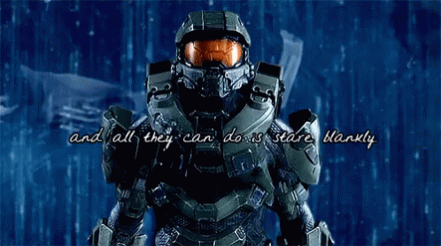 Halo 4 Master Chief Stare Blankly GIF
